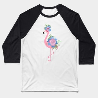 Flamingo with peonies Baseball T-Shirt